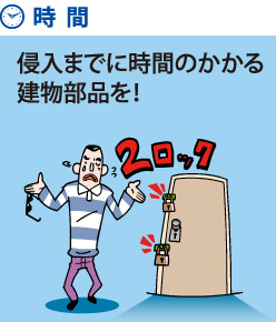 時間：侵入までに時間のかかる建物部品を！
